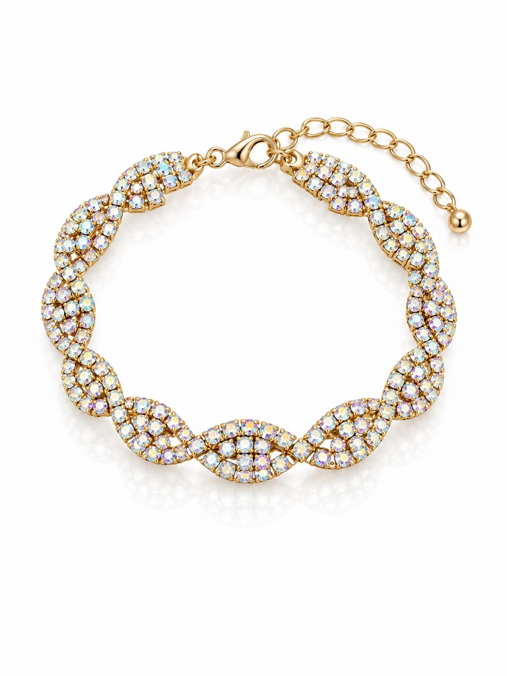 Gold Crystal Link Bracelet